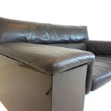 Knoll Brigadier 2 seater leather sofa by Cini Boeri