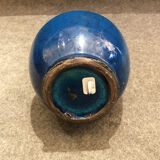 Vase craquelé bleu, XXe siècle