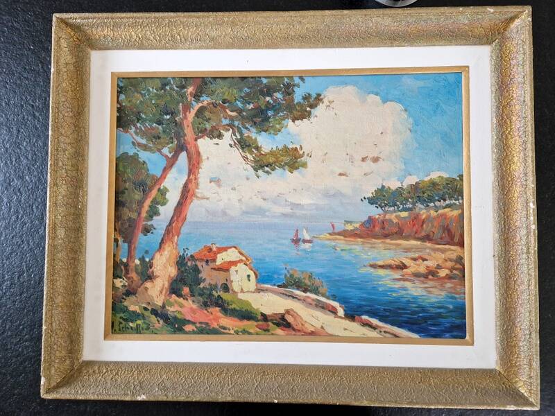Elie Déchelle (1874-1937) - Oil on canvas - Landscape in Corsica - Signed