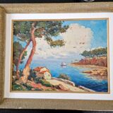 Elie Déchelle (1874-1937) - Oil on canvas - Landscape in Corsica - Signed