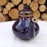 Blue and gold porcelain teapot