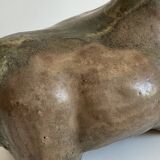 Brutalist ceramic zoomorphic horse shape