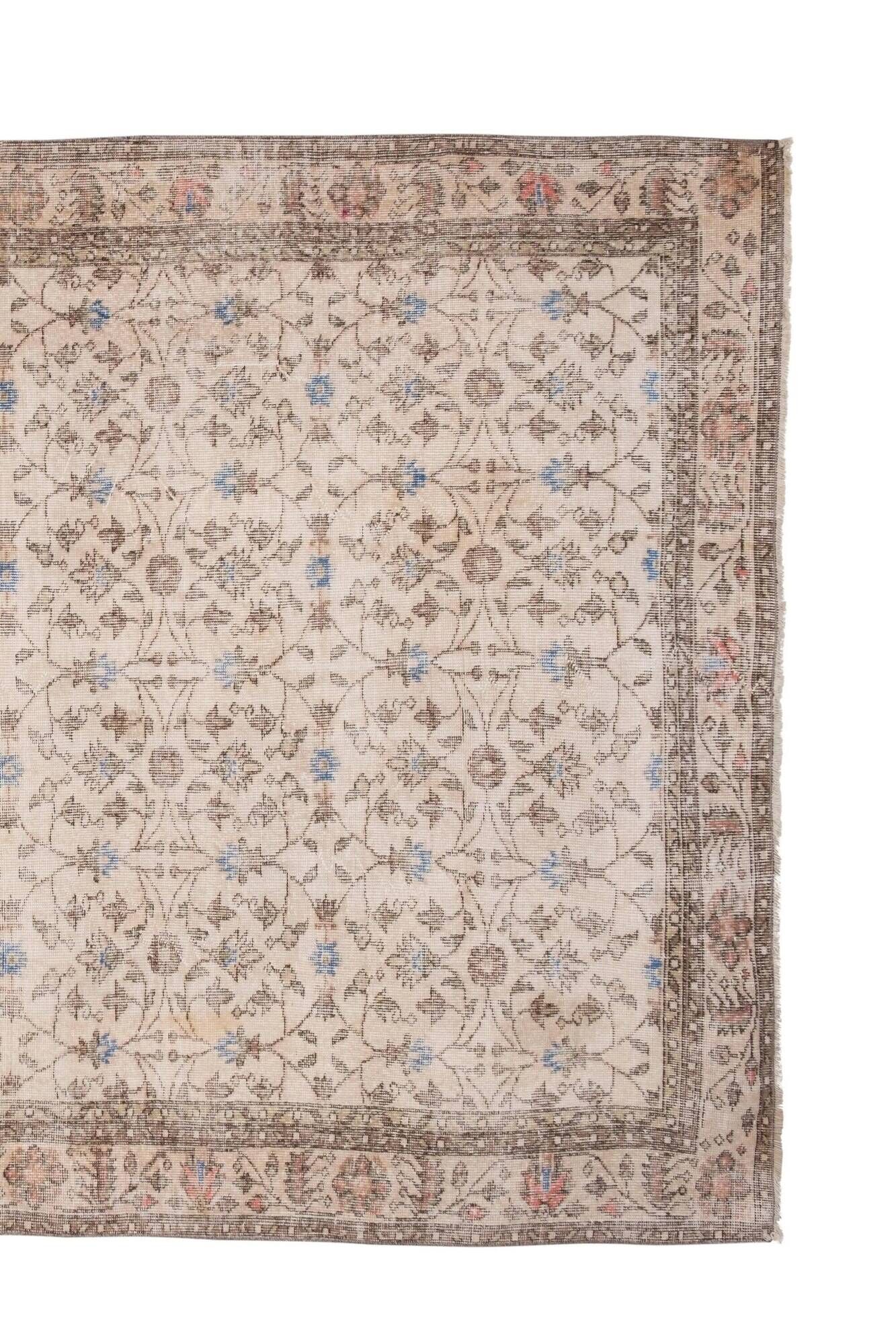 Vintage Turkish Oushak rug 212x321 cm