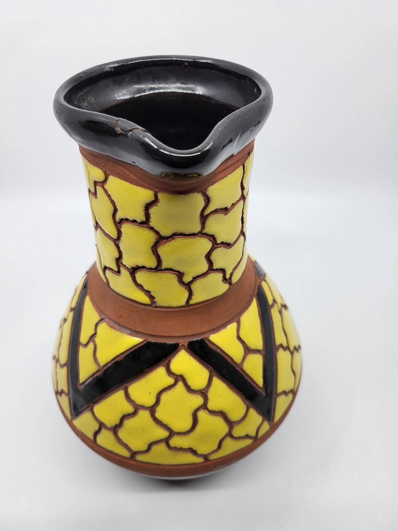 Raymond Camart vase in Vallauris Art Deco style, terracotta, 1950.