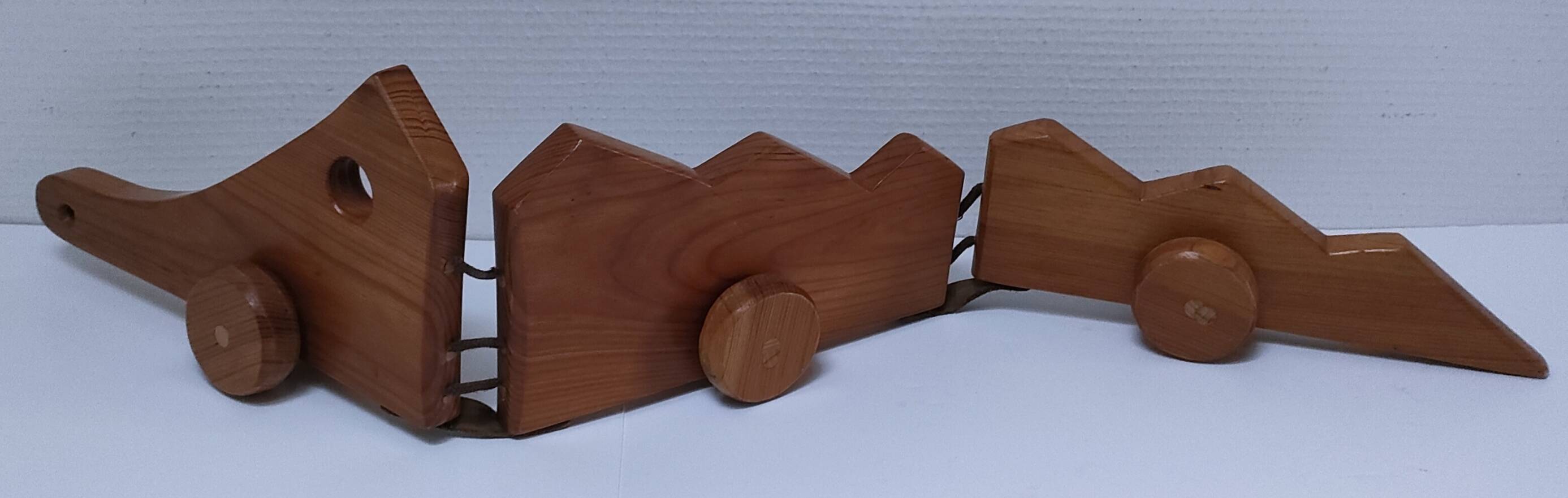 XL wooden crocodile sculpture