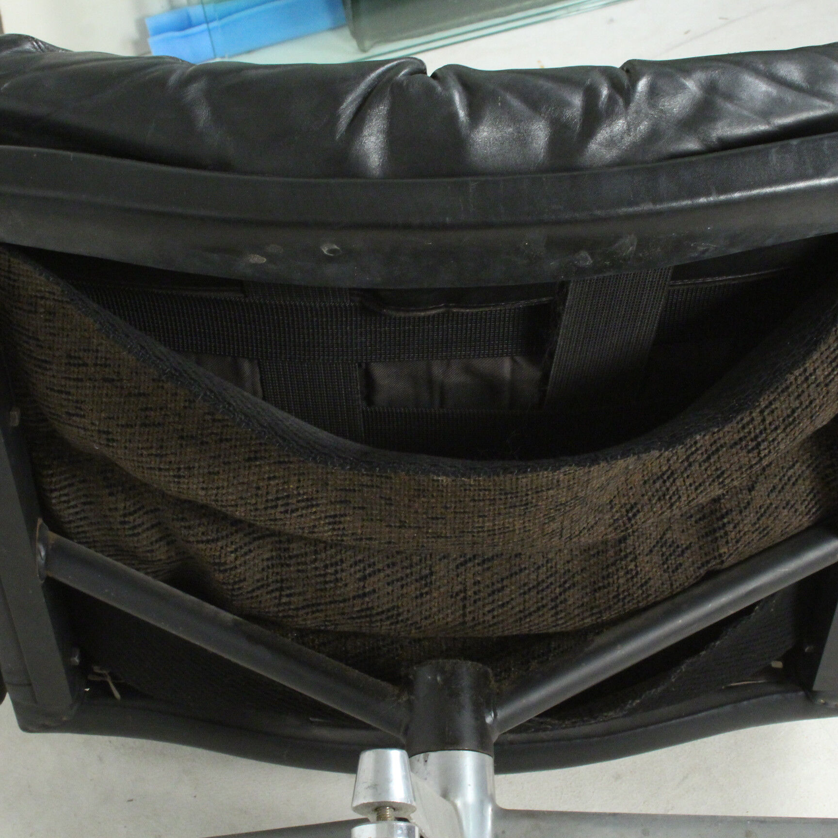 André vandenbrouck for straessle. armchair and ottoman, model 'king chair' and 'king pouf', 1970