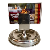 Old silver metal matchbox holder