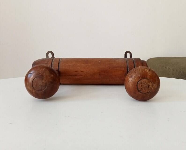 Antique folk art wall coat rack