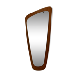 Scandinavian mirror in free form teak circa 1960 78x34cm