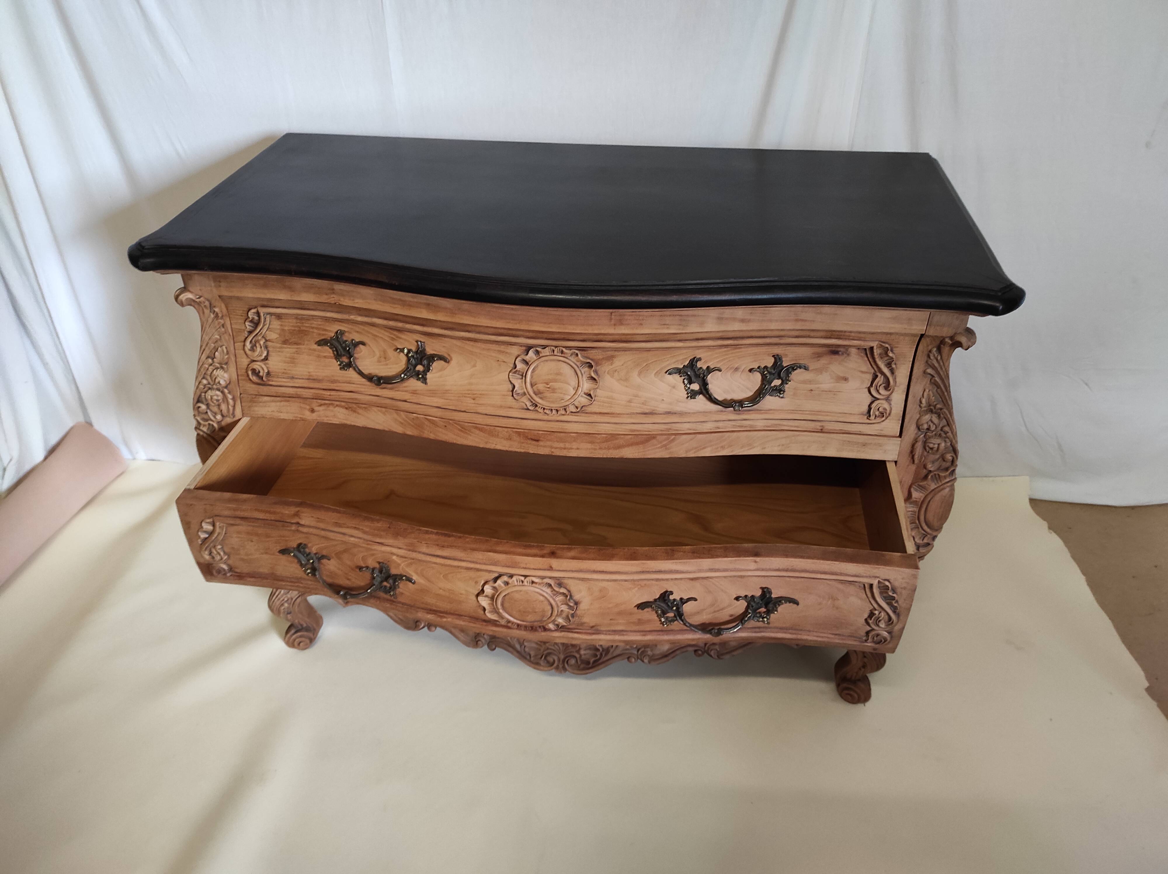 Louis XV-style Bordeaux chest of drawers redesigned