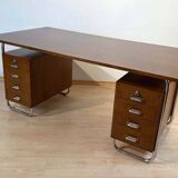 Vintage Bauhaus Oak Veneer Desk from Mücke & Melder, 1940s