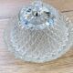 Chiseled glass butter tray