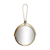 Brass barber mirror