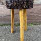 Rustic farm stool 1960 brutalist vintage wood
