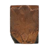Grande plaque d'imprimante antique gravure bloc d'impression floral cuivre bois ensemble de 6