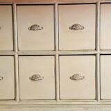 Solid wood sideboard with drawers.