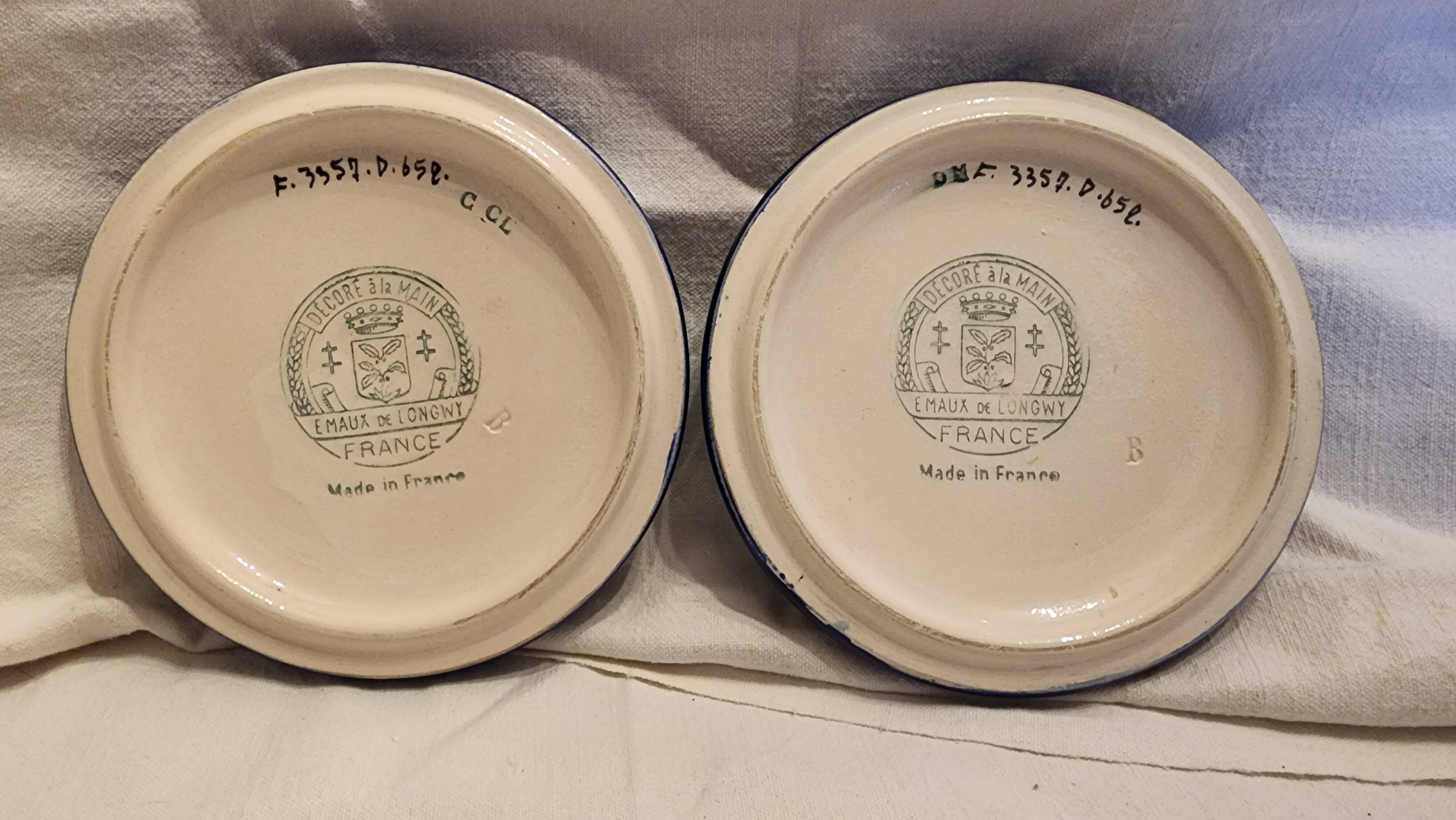 2 Longwy Enamel Bottle Holders