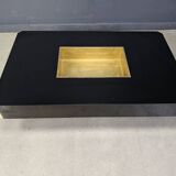 Table basse Alveo en laiton par Willy Rizzo, années 1970