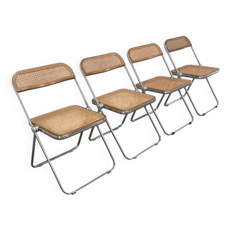 Set of 4 Castelli Plia folding chairs, 1960s