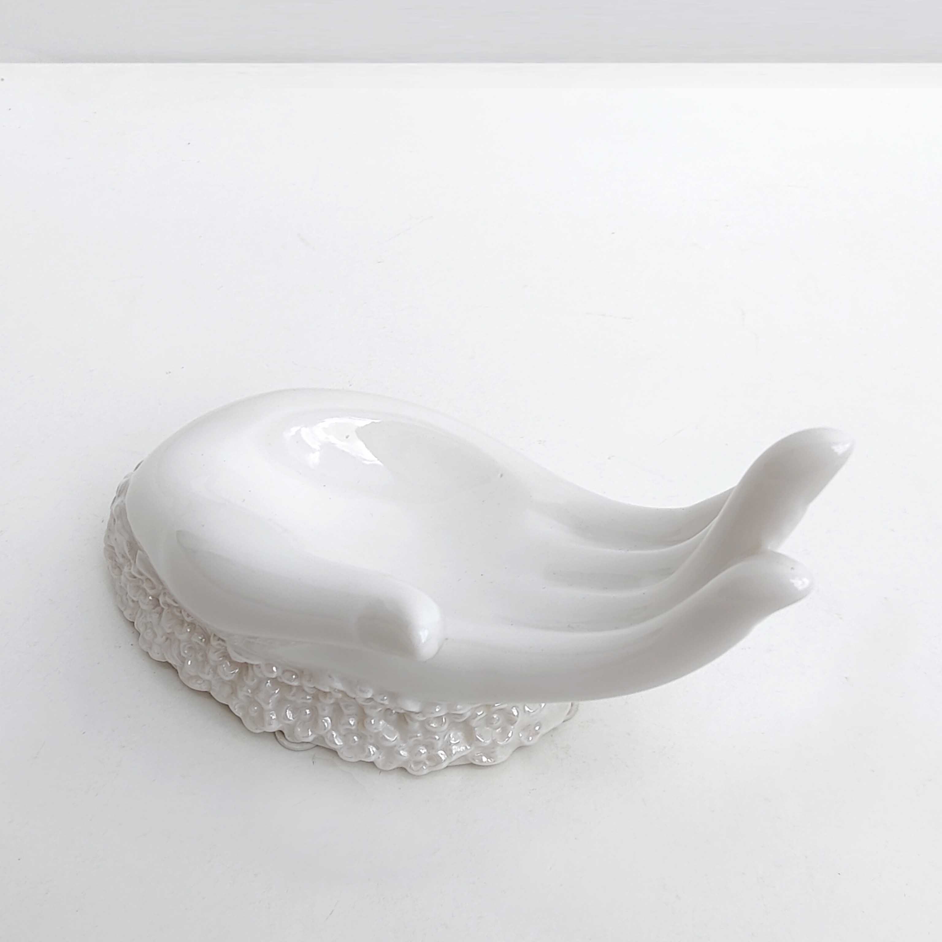 Hand soap holder and porcelain jewelry