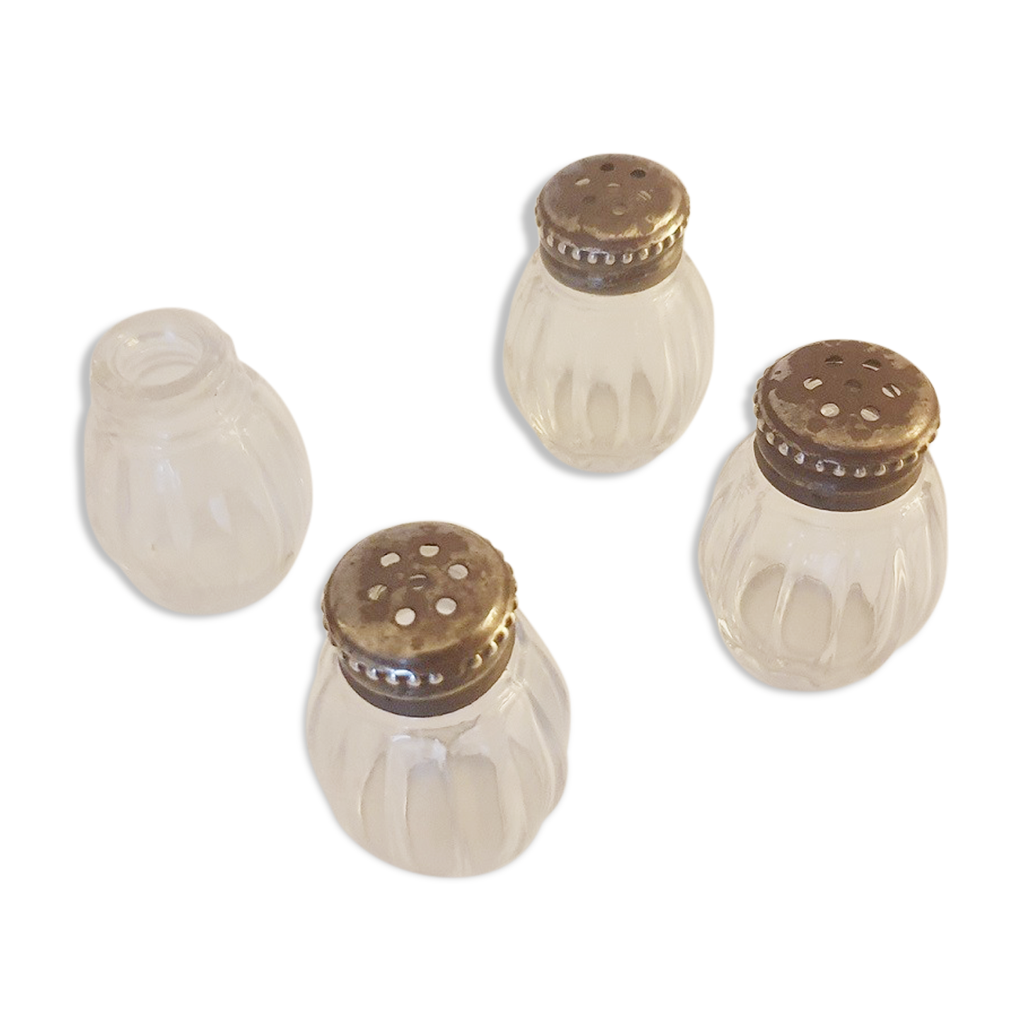 Lot of 4 salt shakers Goldsmith Christofle around 1930