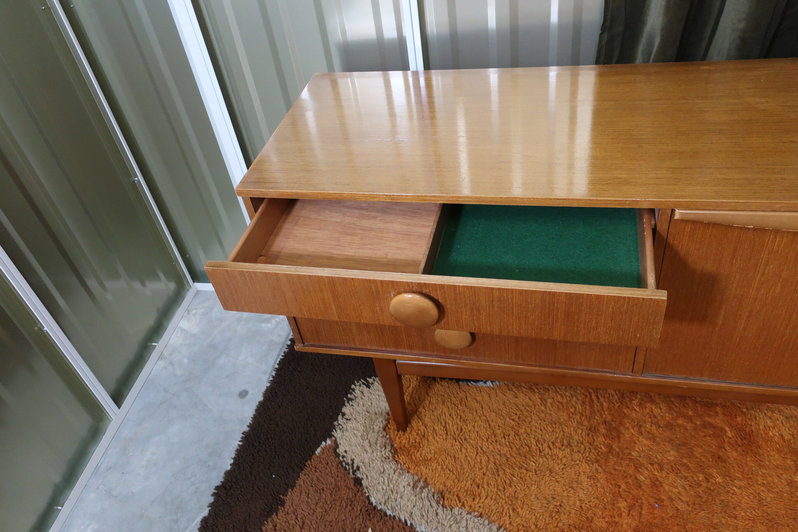 Clear teak sideboard from the 70s