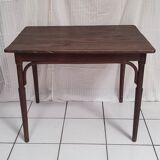 Curved wood bistro table
