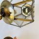 1950s pendant light, chain and brass ceiling light