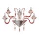 Statement Imperial Murano Glass “Rigadin” Wall Sconce in Transparent Glass