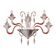 Statement Imperial Murano Glass “Rigadin” Wall Sconce in Transparent Glass