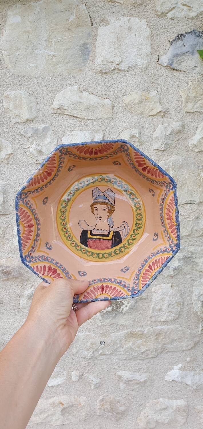 Henriot Quimper salad bowl