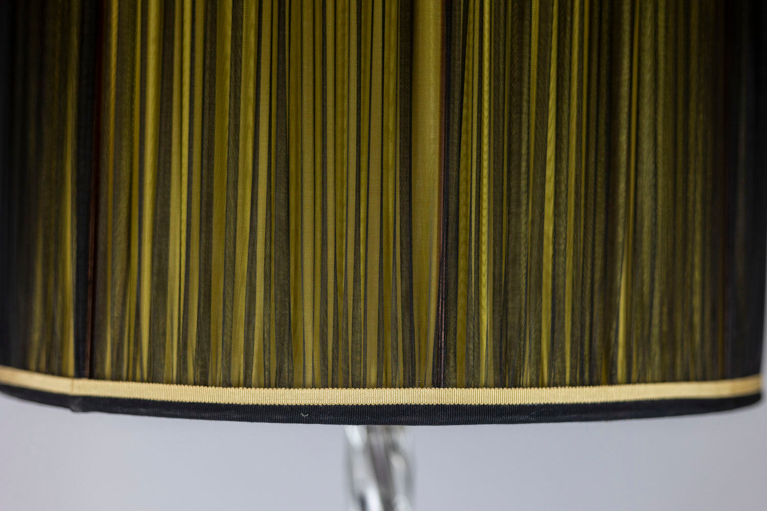 Glass and gilded metal floor lamp, 1950s