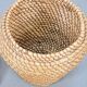 Vintage Straw and Wicker Stool with Storage Basket, 1960s