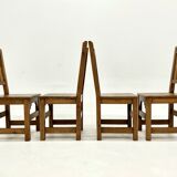 Set of 4 vintage wooden chairs