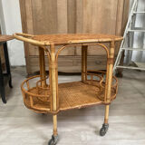 Vintage rattan service