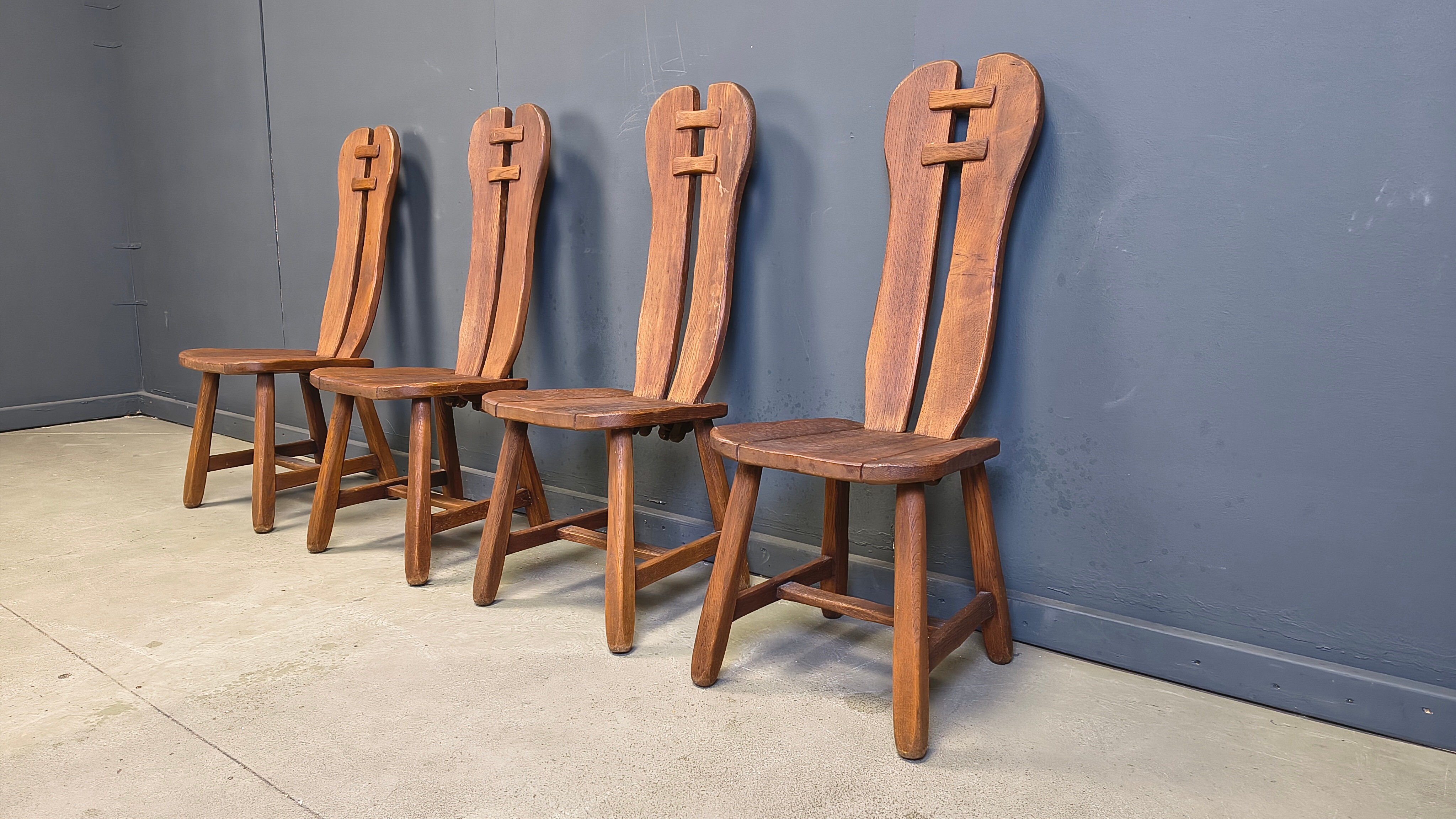 Vintage dining chairs by Depuydt, Belgium, 1960s