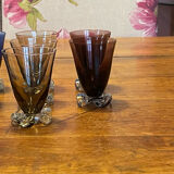 Set of magnificent glasses from the Portieux glassworks