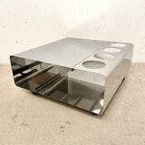 Stainless steel bar coffee table, kappa 1970