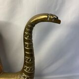 Set of a copper old plateau and an oriental teapot twentieth