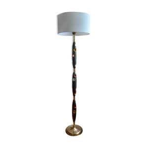 Lampadaire italien en bois laqué,