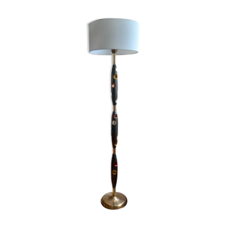 Lamp on italian foot in laqué wood, 1960s