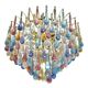 Grand Lustre en Verre de Murano Multicolore – Design Scénique