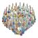 Grand Multicolor Drops Murano Glass Chandelier – Scenographic Design