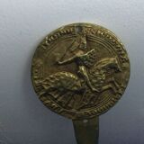 Gilded bronze wall hook numbered rider in armor