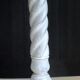 White and grey wooden foot-laying lamp, grey lampshade