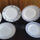 6 old mismatched blue/white plates St Amand, Moulin des loups