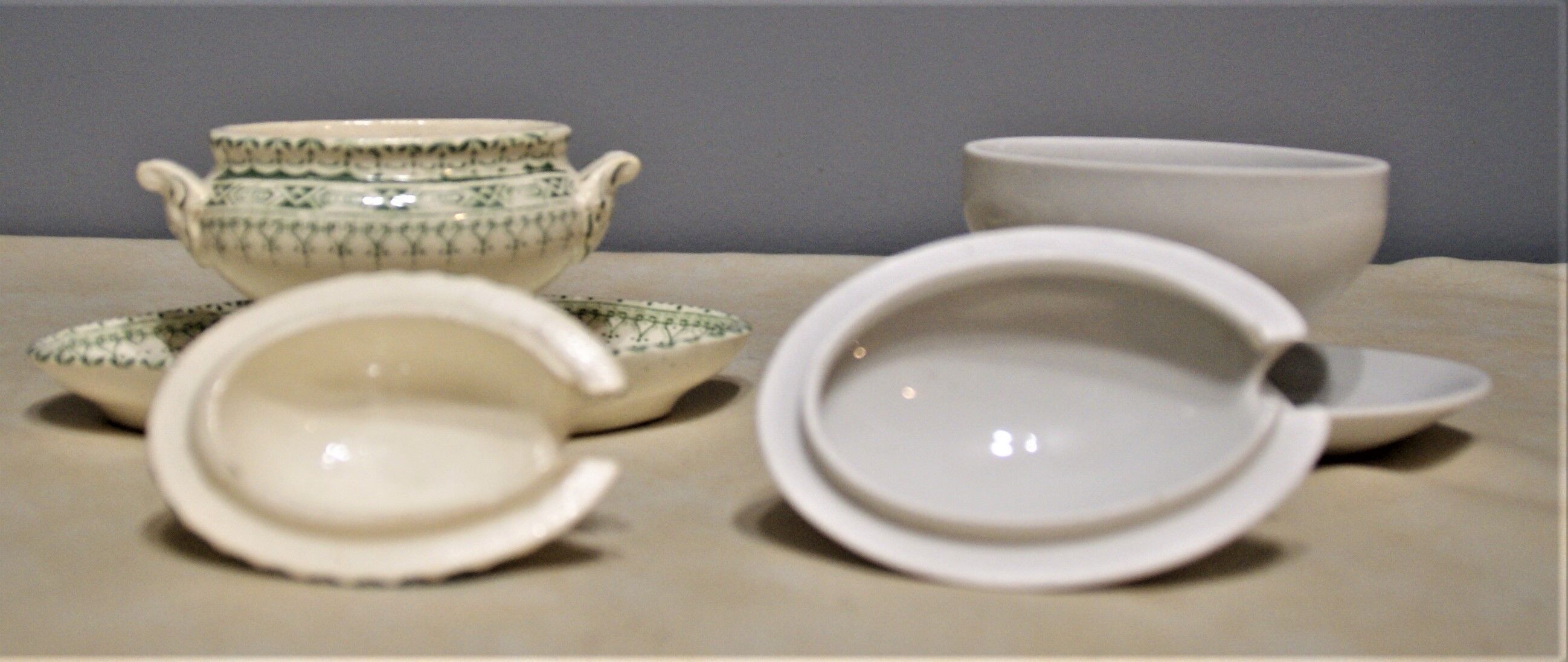 Two old mustard dishes