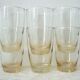 Set de 6 verres à eau jaunes vintage