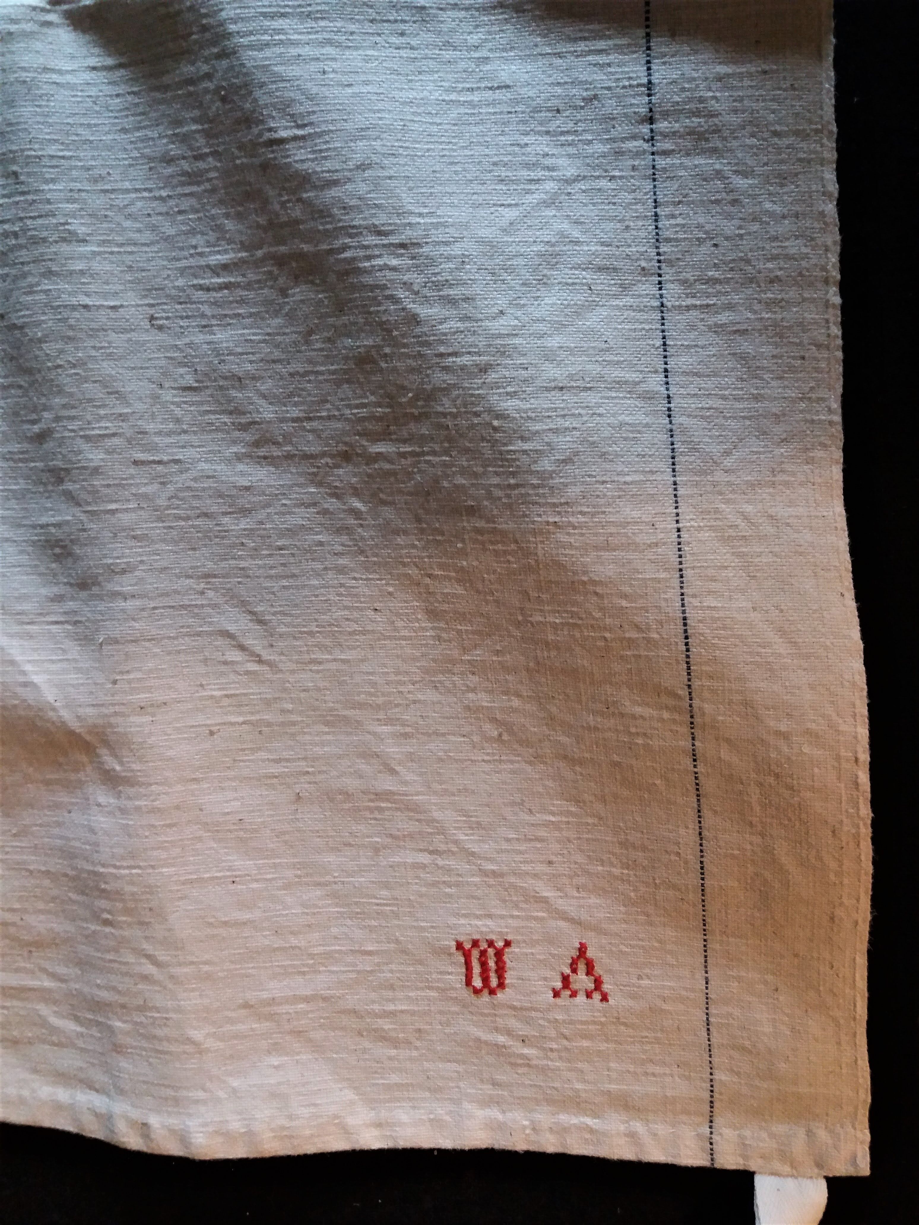 Series of four tea towels old mestizo monogram 54 X 91 cm