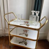 Golden trolley on wheels